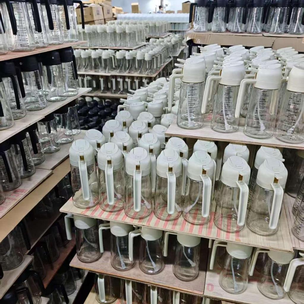 Dual-Use Oil Sprayer & Pourer Glass Bottle for Kitchen and BBQ