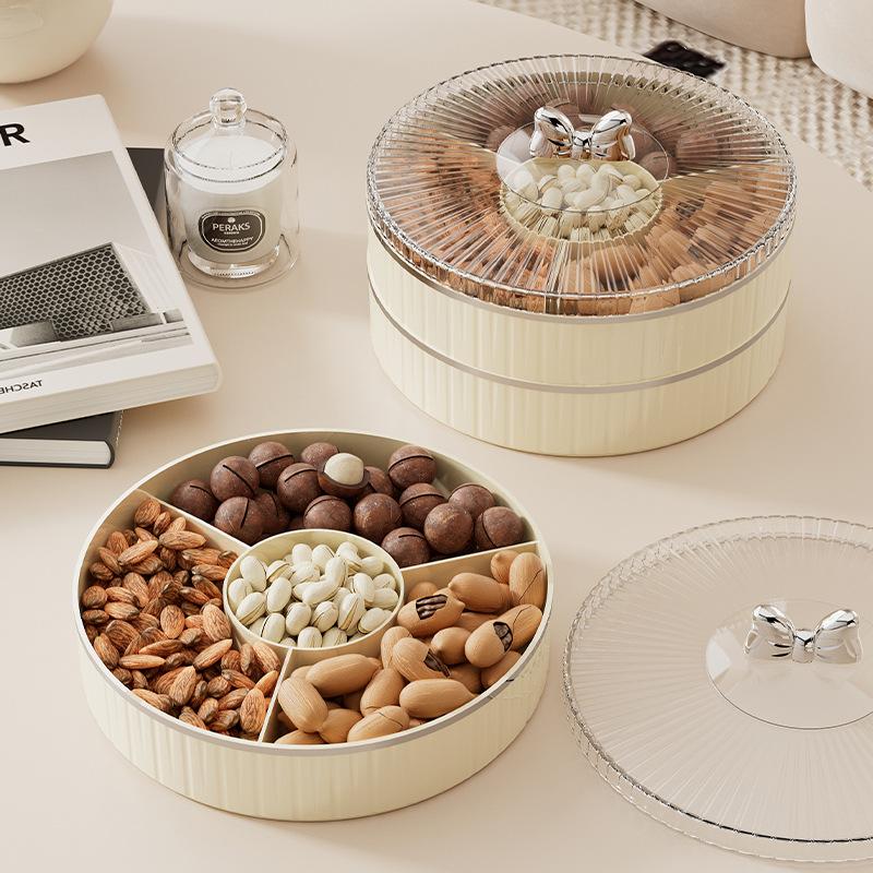 Light Luxury Multi-layer Fruit Plate Living Room Coffee Table Snacks Melon Seeds Dried Fruit Box Nuts Compartment Storage Box