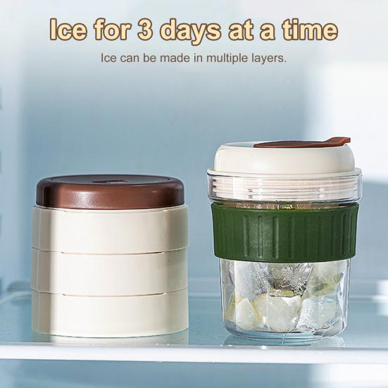 Портативная кофеварка для холодного заваривания с 3 штабелируемыми лотками для льда Бутылка-заварник из тритана без бисфенола А для холодного чая/холодного заваривания Термостойкая дорожная кружка для офиса