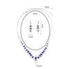 Fashion Rhinestone Necklace Earrings Jewelry Set Women'S Clavicle Chain Banquet Accessories