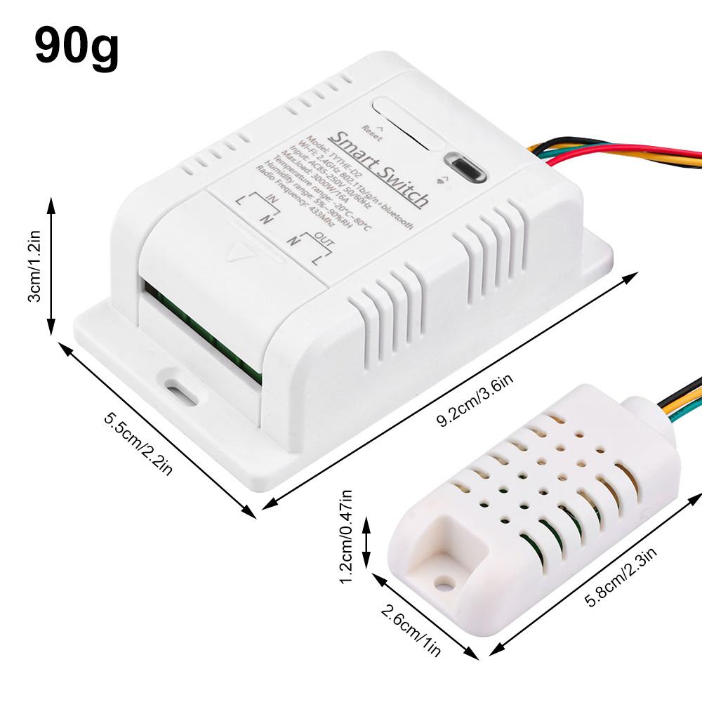 eWeLink Smart TH16 Switch Temperature and Humidity Switch Monitoring WiFi Switch Wireless Control for Alexa Google Home