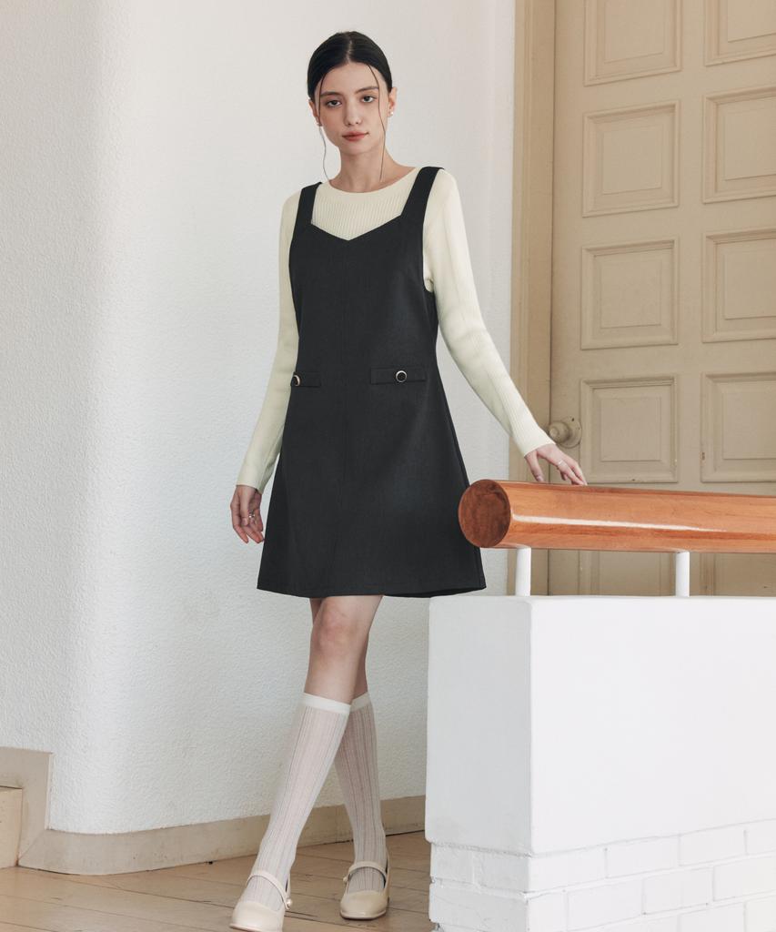 Zero Street Heartneck Mini Dress / Dark Navy