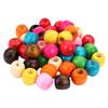 200шт металлические цветные круглые деревянные бусины для изготовления ювелирных изделий, аксессуары для рукоделия
