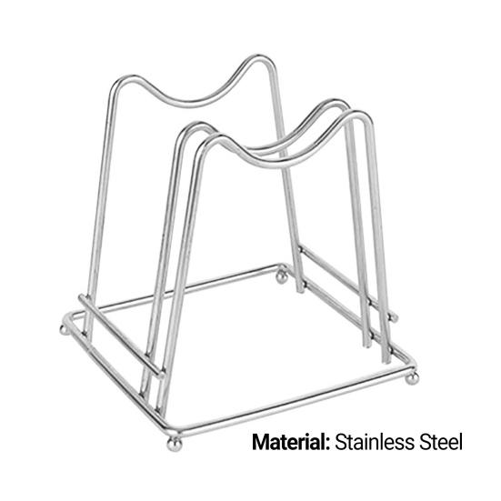 Органайзер для разделочной доски. Высокопрочная органайзер для кладовой. Подставка для разделочной доски из нержавеющей стали квадратной формы.