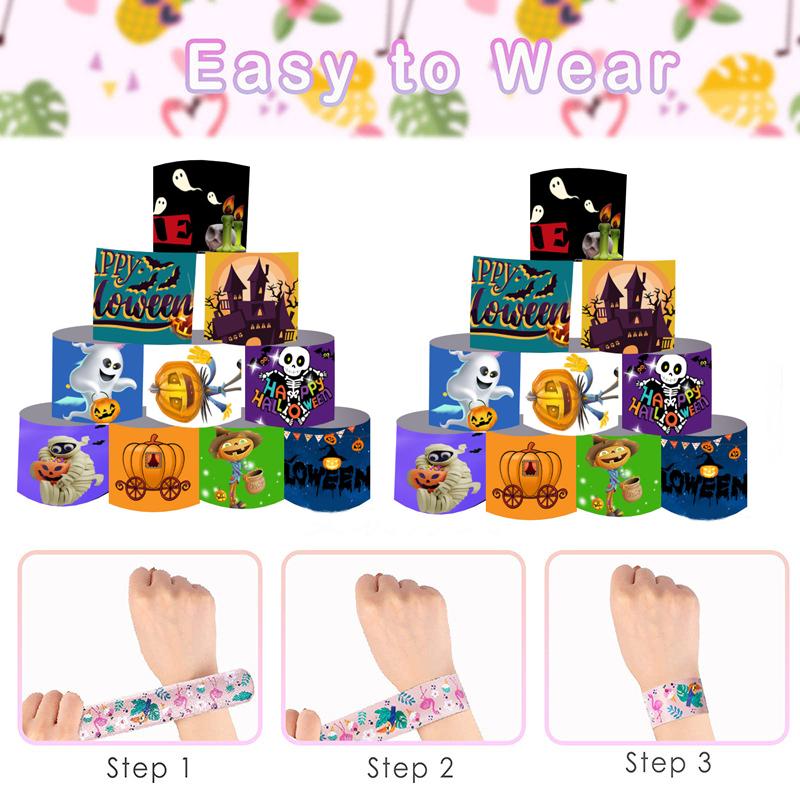 10/30/50 Хэллоуинские браслеты-хлопушки для детей, Сенсорные игрушки для снятия стресса, Хэллоуинские браслеты оптом для подарков девочкам и мальчикам