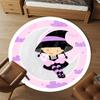 1pc Moon Witch Round Chair mat Area Rug - Non-Slip, Floor Mat for Office, Bedroom, home decor Christmas Gift p0811188