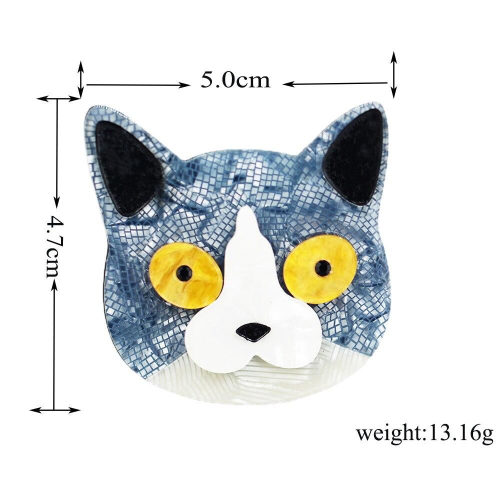 Blucome Качественные акриловые броши с животными, милые аниме, форма головы собаки для женщин и мужчин, костюм, шарф, булавки для хиджаба
