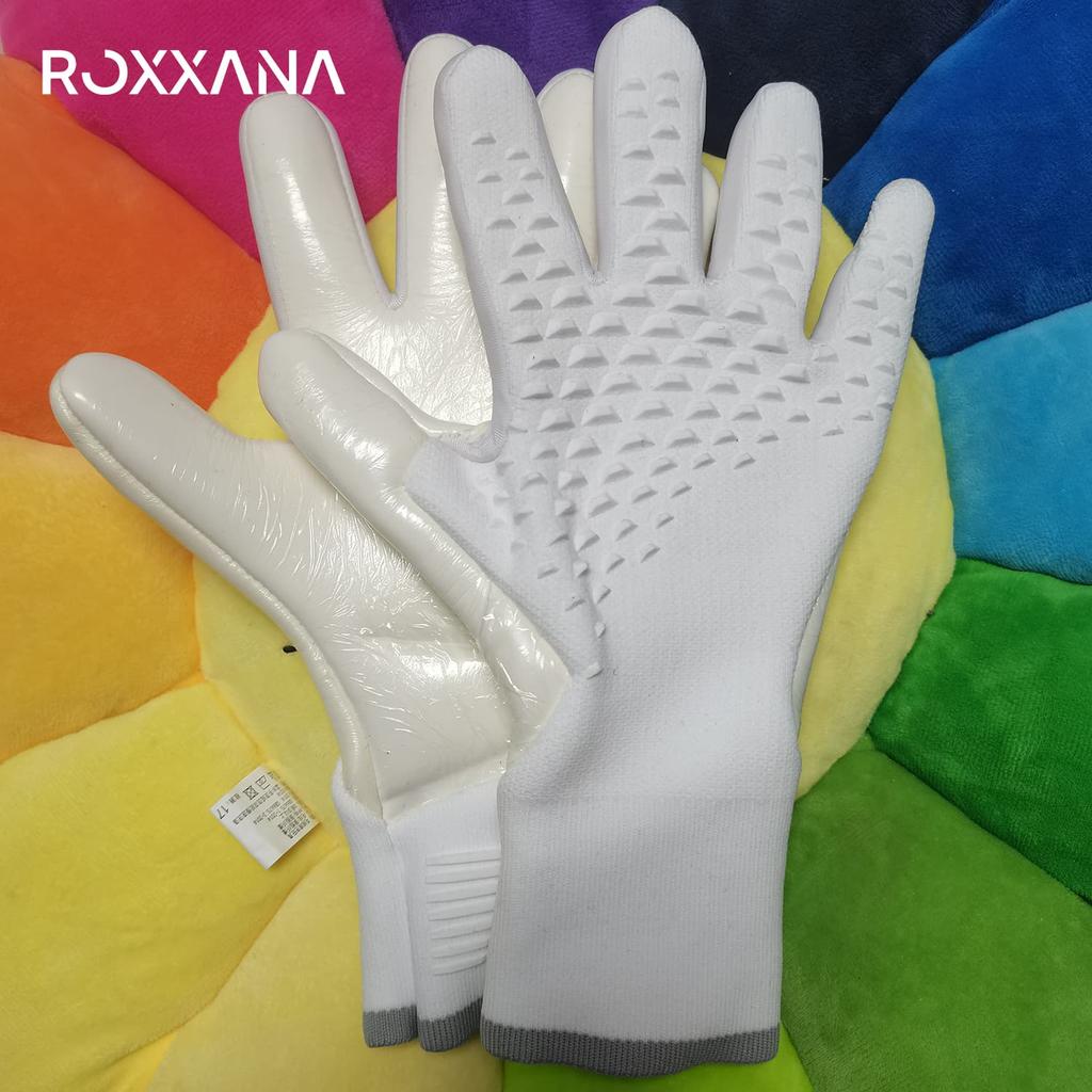 ROXXANA Взрослые Детские Футбольные Вратарские Перчатки Дышащие Противоскользящие Спортивные Перчатки Тренировочные Матчи Защита Запястья Футбольные Перчатки
