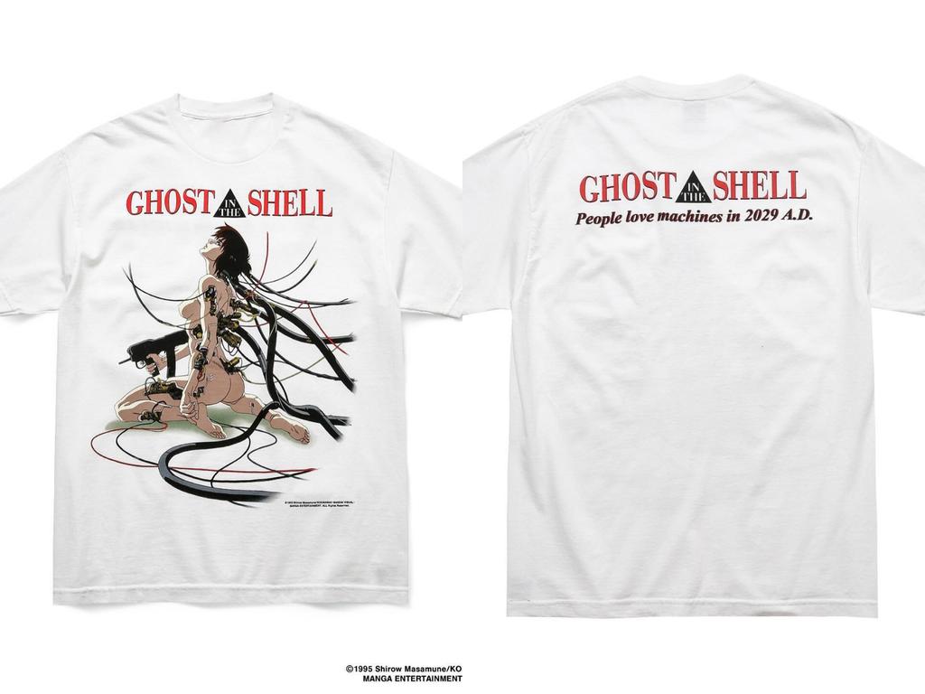 Ghost In The Shell T-shirts Men's Anime Oversized Graphic T-Shirt Japanese Old School Anime T-shirt Y2k Men's Clothes Male Top