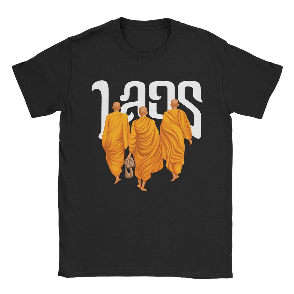 Buddhist Monks Walk For Peace Aloka Dog Cotton T Shirt For Unisex Summer ONeck Leisure Tee Shirt Oversized Dropshipping Tops