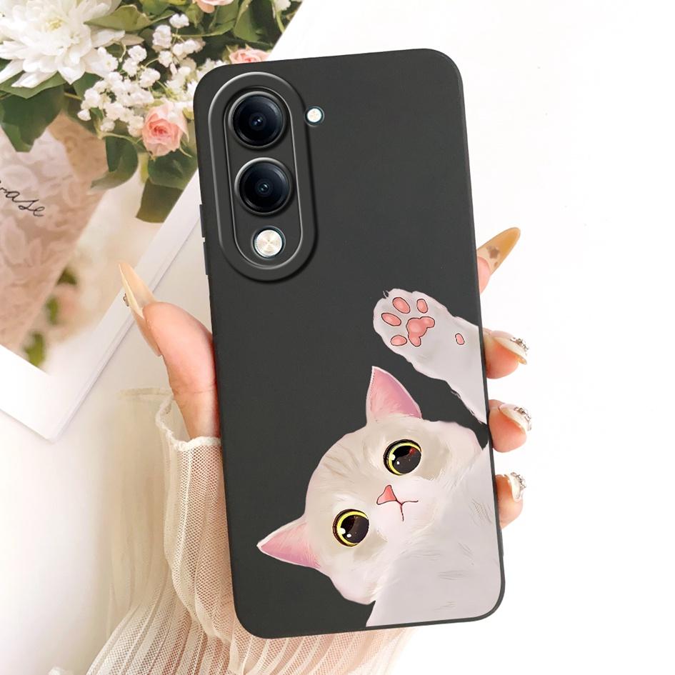Чехол для Vivo Y04 Y29s Y19e Y19 2025 Обложка V2430 V2446 V2432 Милый Мультяшный Кот Кролик Мягкий Чехол для Vivo T4 Lite V2509 Защита