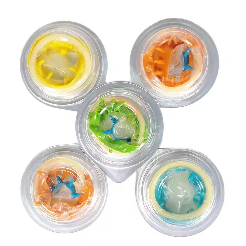 5 шт. Мужские презервативы Взрослые секс-товары Ощущение Женская точка G Вагинальная стимуляция Презервативы Софора Викилистная Шип Рукав для пениса