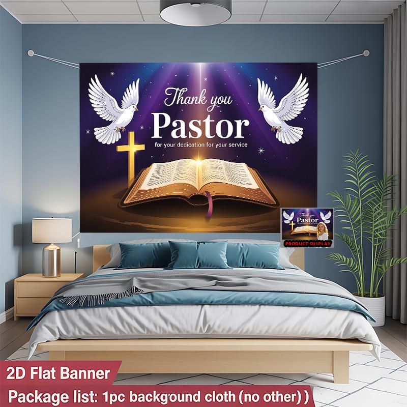 2D Flat - 2D Flat Banner 1pc Sacred Backdrop Polyester Banner Wall Room Decor Religious Supplies Backdrop