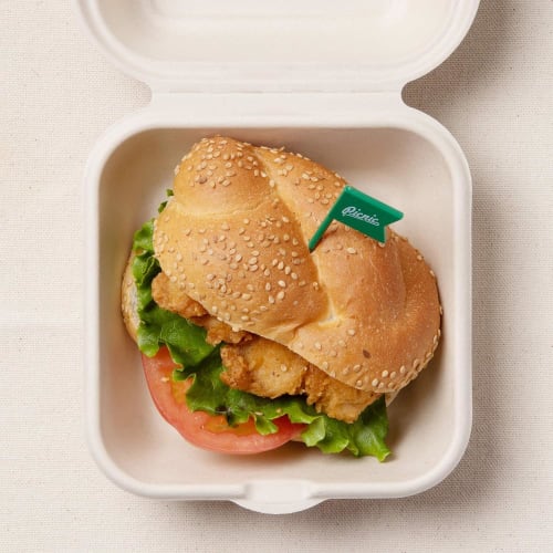 Strix Design Disposable Food Packs, Square, 25 count, 16 x 15 x 8 cm, Unbleached, Microwaveable, Water and Oil Resistant, Bento Boxes, Takeout Contain