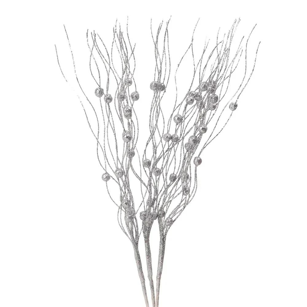 Искусственный блеск Рождественская ягода стебель блестящие веточки ветки украшения DIY венок рождественская елка праздничный стол ваза украшение