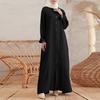 Women Autumn Muslim Baggy Long Dress Abaya Kaftan Full Sleeve Solid Oversized Maxi Sundress