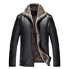 Autumn and Winter New Fur Integrated Retro Men's Leather Jacket Leather Jacket Dad's Casual Velvet Thickened Jacket for Men