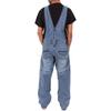 Men's Fashion Denim Work Pants Loose Multi-pocket Casual Workwear Suspenders Jumpsuit Street Casual Men's Wear M-5XL