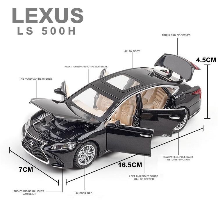 Toyota Lexus LS500H Лимузин Симуляция Литой и Игрушечный Транспорт Звуки и Свет Инерционная Машина 1:32 Подарки из сплава для детей