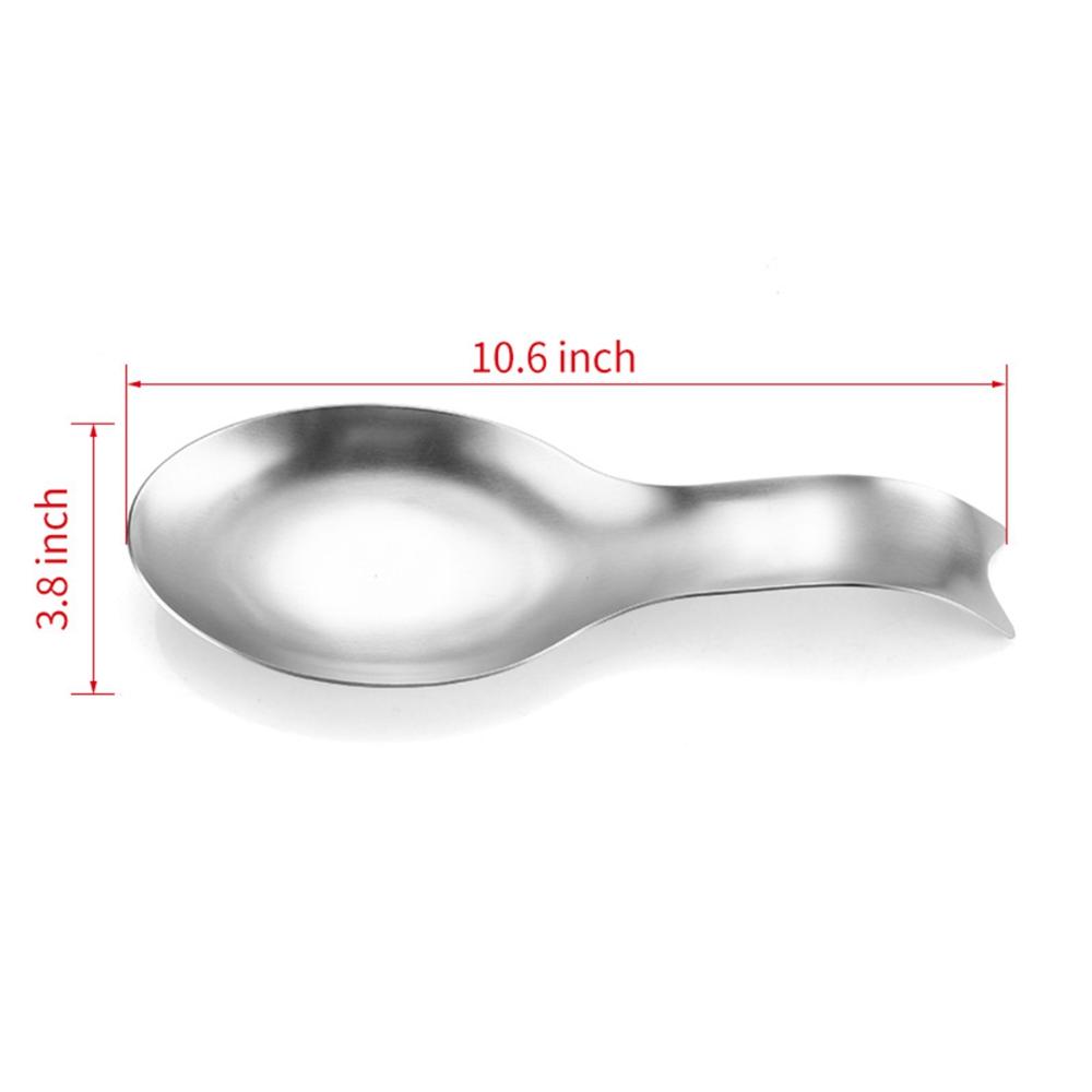Dinnerware Heavy Duty Stainless Steel Spoon Rest Tableware Rack Spatula Stand Ladle Holder