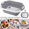 Складная разделочная доска, кухонная складная походная посуда, раковина, экономия места, многофункциональная корзина для хранения 3 в 1 для приготовления барбекю/пикника/кемпинга