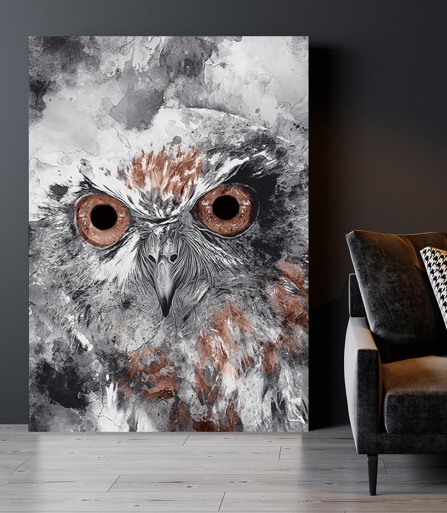 Абстрактный постер с совой