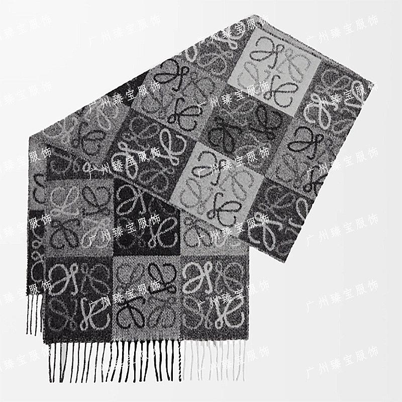 В наличии Шахматный узор Кашемировый шерстяной шарф-снуд - Высококачественный, Теплый, Удобный, Унисекс