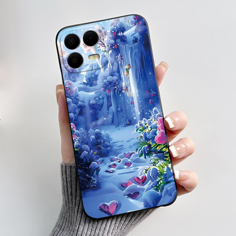 Case For T-Mobile REVVL 8 Pro 5G Lovely Cat Cartoon Soft Black Silicone Shockroof Back Cover For T Phone 3 Pro Cell Phone Cases
