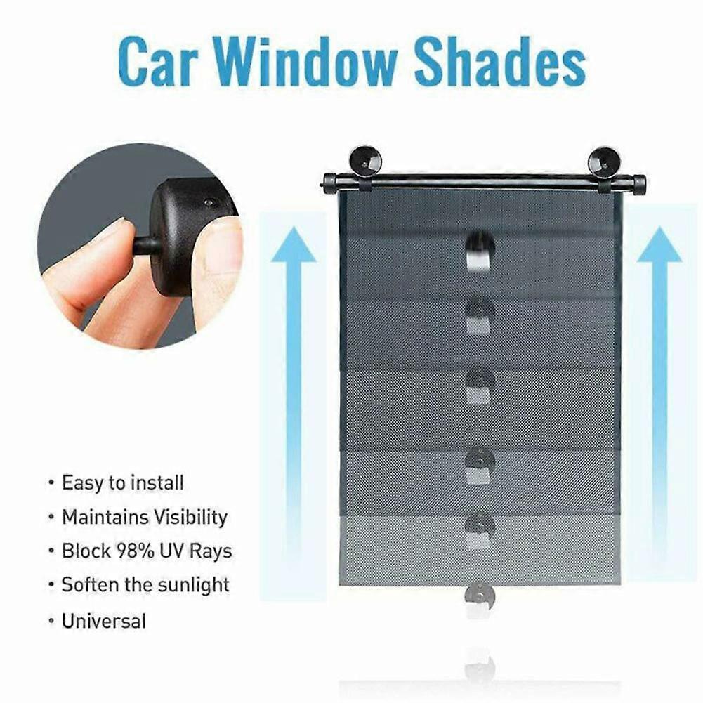 Retractable Car Auto Side Window Sun Shade Shield Cover Roll Curtain Visor