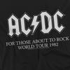 AC/DC Мужская футболка World Tour 1982