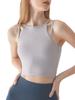 VeroMan Tank Top with No Yoga Bra Women's Cups, Sportswear, Sway, Top, Ppi-ttb12 (Sky Gray, L)