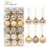 36pcs Christmas Balls Christmas Tree Ornaments Ball Xmas Hanging Tree Pendants Home Party Decor 2024 New Year Gift Noel Navidad