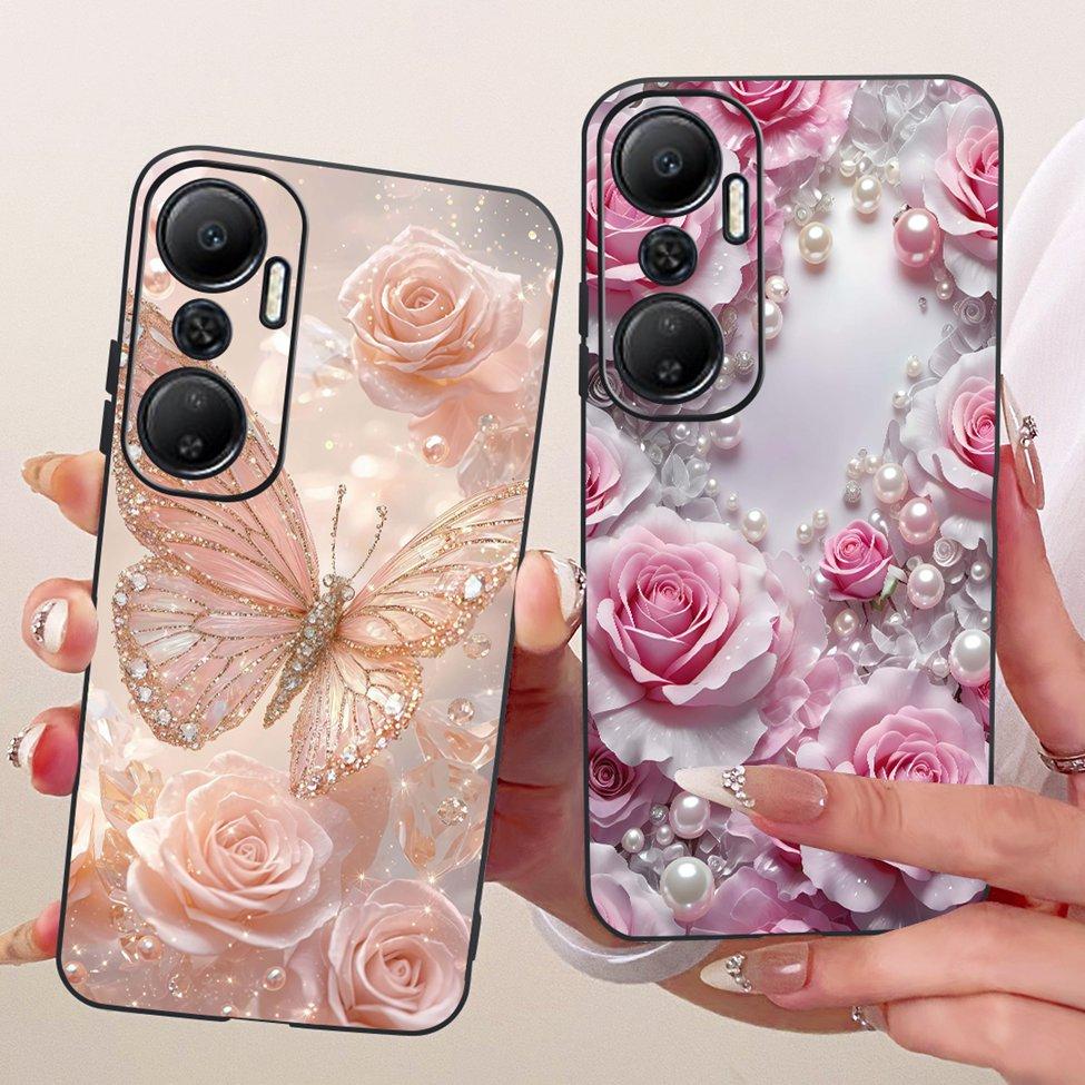 Case For Infinix Hot 20 4G Cover Cute Cat Fashion Butterfly Painted Casing For Infinix X6826 X6826B X6826C