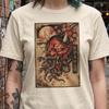 Винтажная японская маска демона футболка, искусство Они со змеями, Comfort Colors