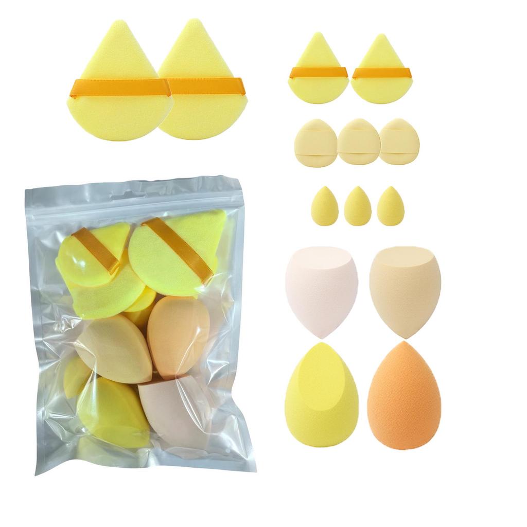 14-Piece Super Soft Makeup Sponge Set - Non-Absorbent Puff for Flawless Application