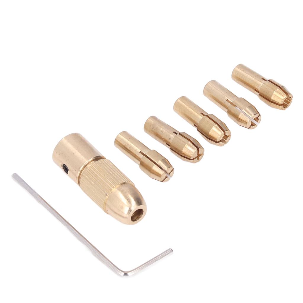 7Pcs Mini Electric Grinder Chuck 4 Jaw Brass Drill Chuck for Mini Electric Drills Electric Grinders