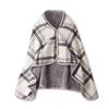 1pc Lady Wearable Multi-Function Double Layer Tartan Plaid Blanket Scarf Wrap Shawl Winter Warm Flannel Casual Office Blanket