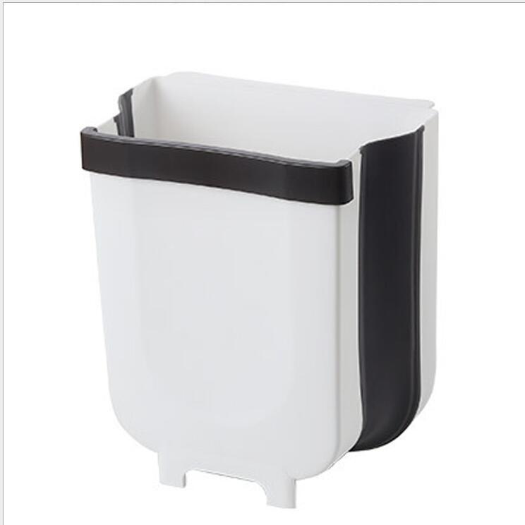 Kitchen Cabinet Door Hanging Type Kitchen Waste Bin Foldable Wet and Dry Storage Bucket