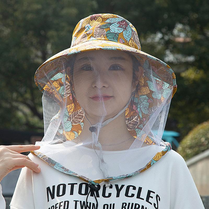 Женские многофункциональные дышащие козырьки для защиты от солнца, кепки, кепки из полиэстера, сетка от насекомых и комаров, лето, 6 стилей