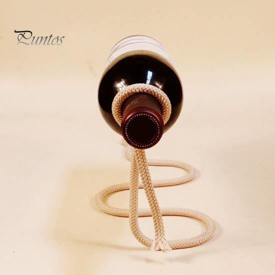 Плавающий держатель для винных бутылок, железная веревочная стойка для вина, подвесная стойка для одной бутылки, винный дисплей для домашнего декора, вечеринок, баров, кухонь