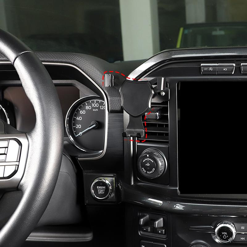 Автомобильный кондиционер, вентиляционное отверстие, кронштейн для мобильного телефона, подставка для GPS-телефона, подходит для Ford F150 2021 года, аксессуары для салона автомобиля