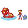 Hasbro MARVEL Spidey and the Amazing Friends Web Spinner with Hover Spinner Car and Accessories Included 4 Inch Size Action Ages F7252 Genuine Product