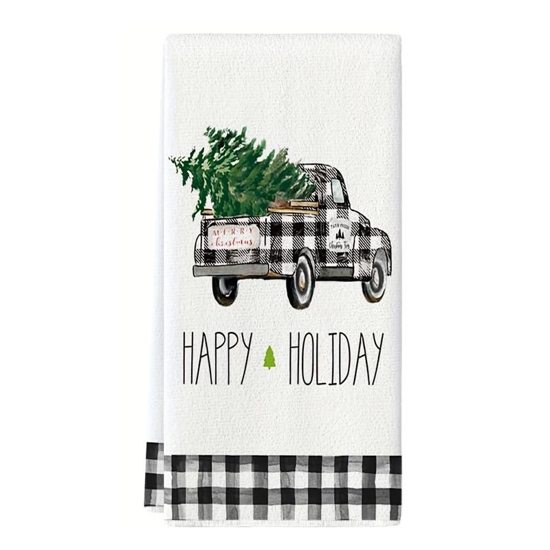 JIT Dropshipping Thanksgiving & Halloween Microfiber Kitchen Towels - Holiday Decorative Dish Towels
