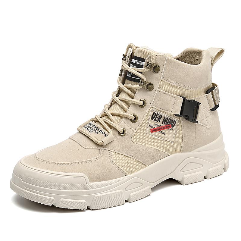 2024 Новые модные ботинки мужские осень-зима повседневные черные ботильоны для мужчин удобные массивные мотоциклетные ботинки мужские инструментальные туфли