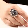 Bohemian Vintage Ring Rhinestone Metal Jewelry Women Hollow Flowers Fashion Jewelry