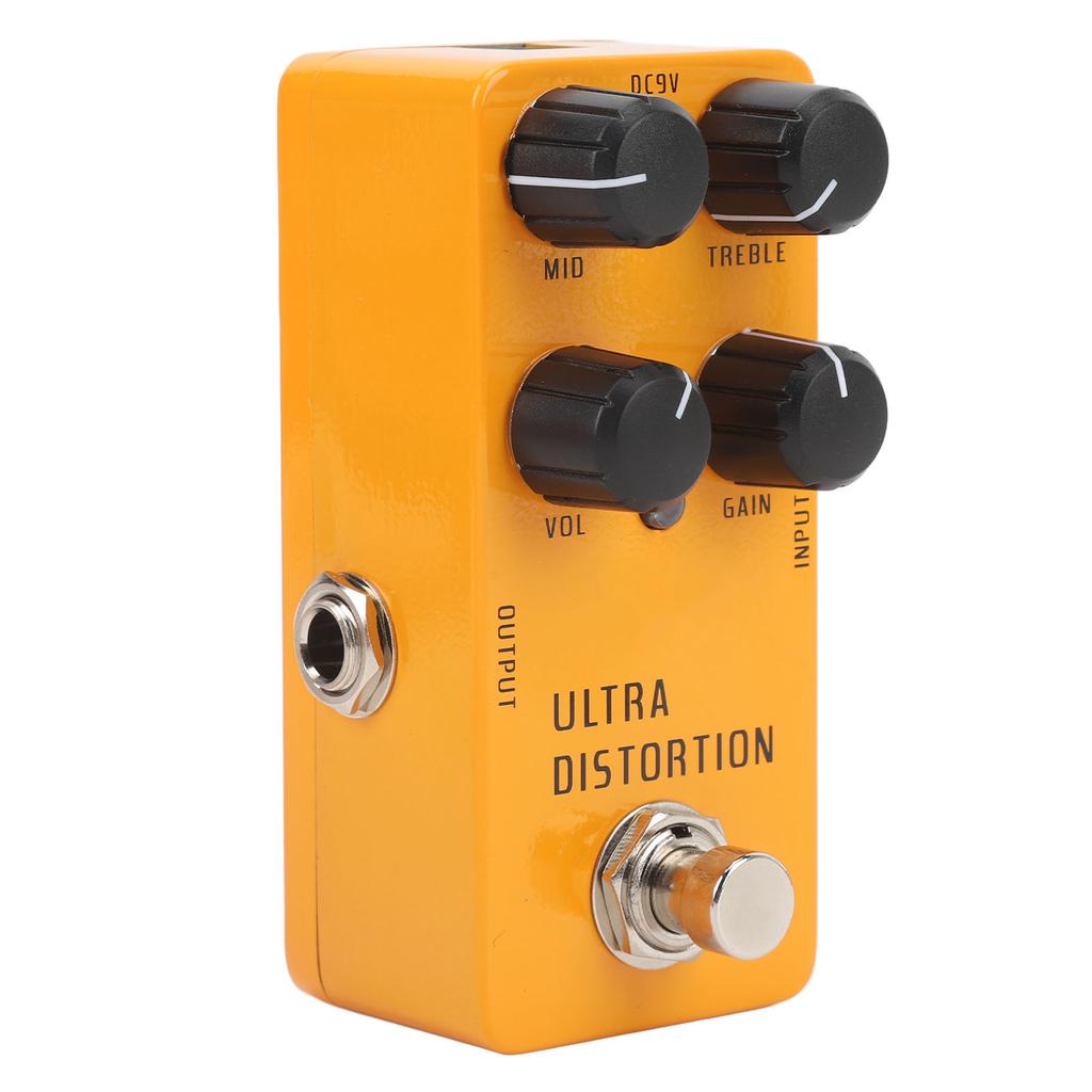 Гитарная педаль с высоким коэффициентом усиления Distortion, алюминиевый сплав, электрогитарная педаль эффектов Distortion с True