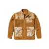 Timberland Color Block Stand Collar Zip Jacket Unisex Jacket Wheat A6B36-P47