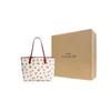 New COACH City Coated Canvas With Smooth Leather Tote Bag, Shopping Bag, Shoulder Bag, Handbag Tubas Women's White C7272-IMCAH