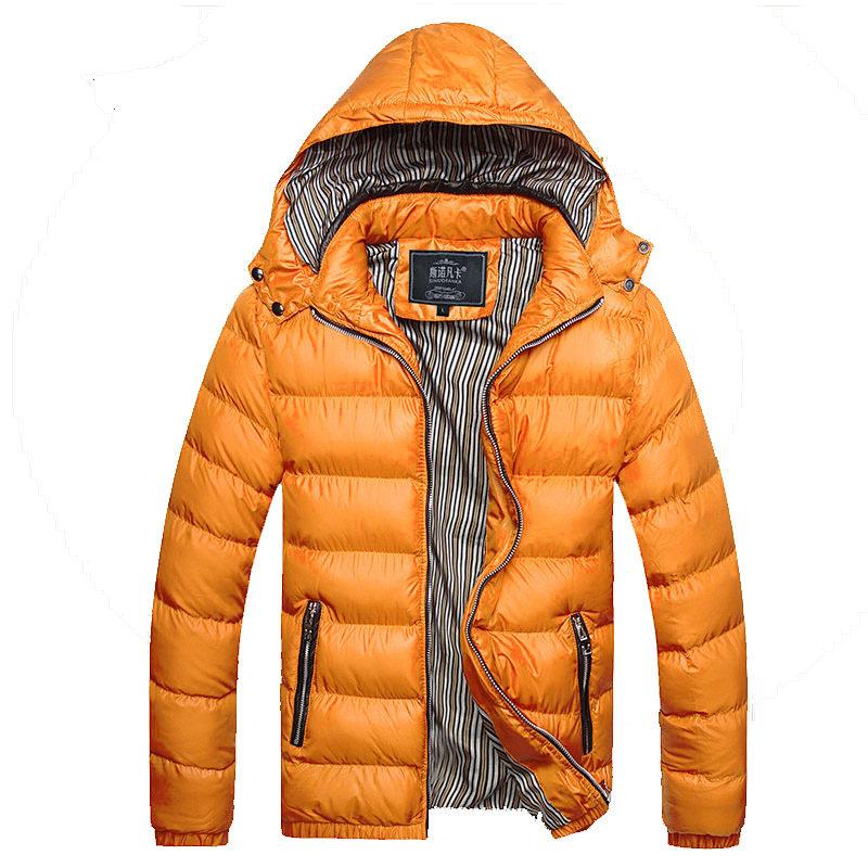 Men's Thick Cotton Suit Winter Slim Hooded Warm Coat