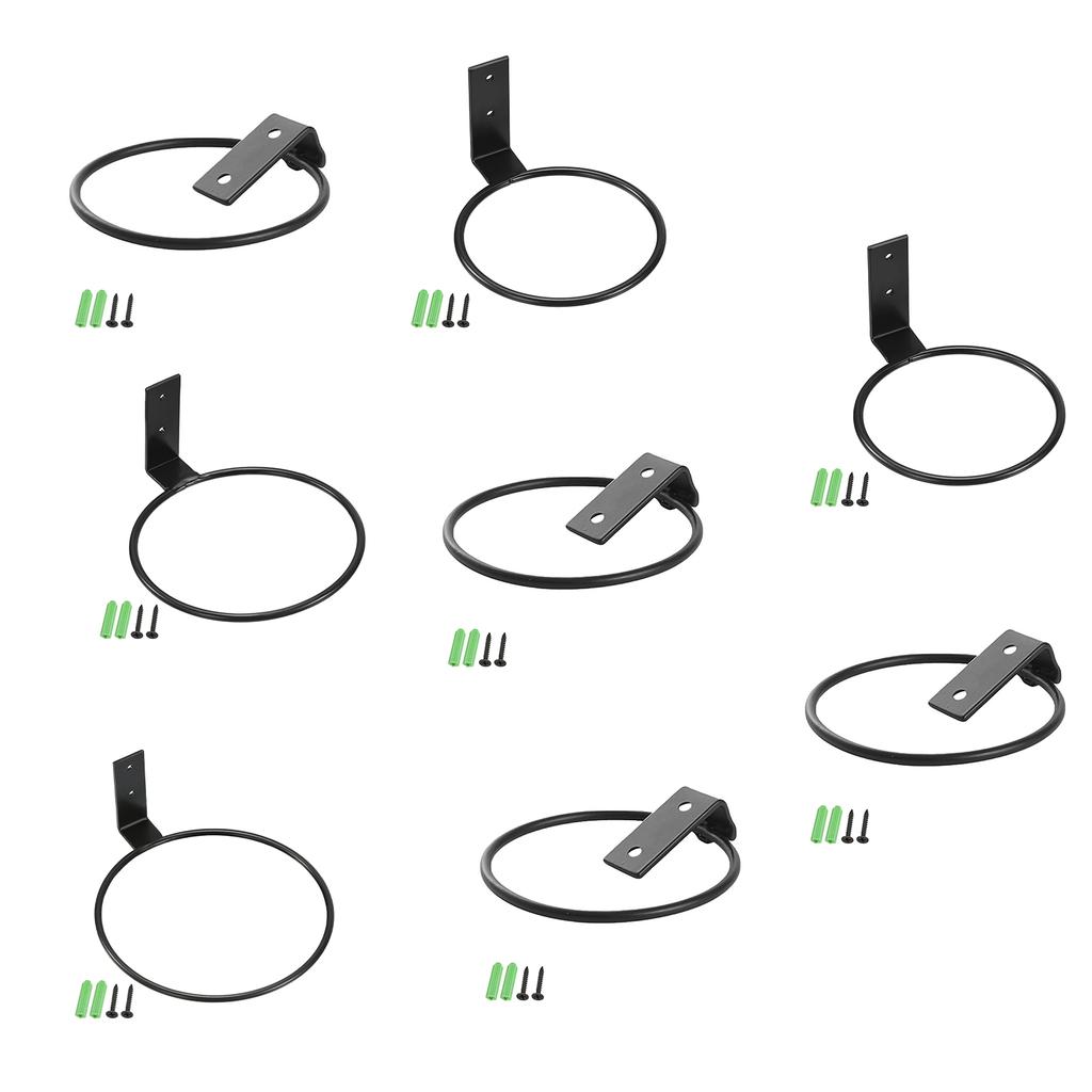 Modern Iron Wall Mounted Plant Holder Stand Elegant Flower Pots Rings Planter Hanger for Indoor Outdoor Balcony Use
